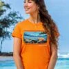 Protect Our Ocean Scenic - Apricot Dyed Short Sleeve Crewneck T-Shirt