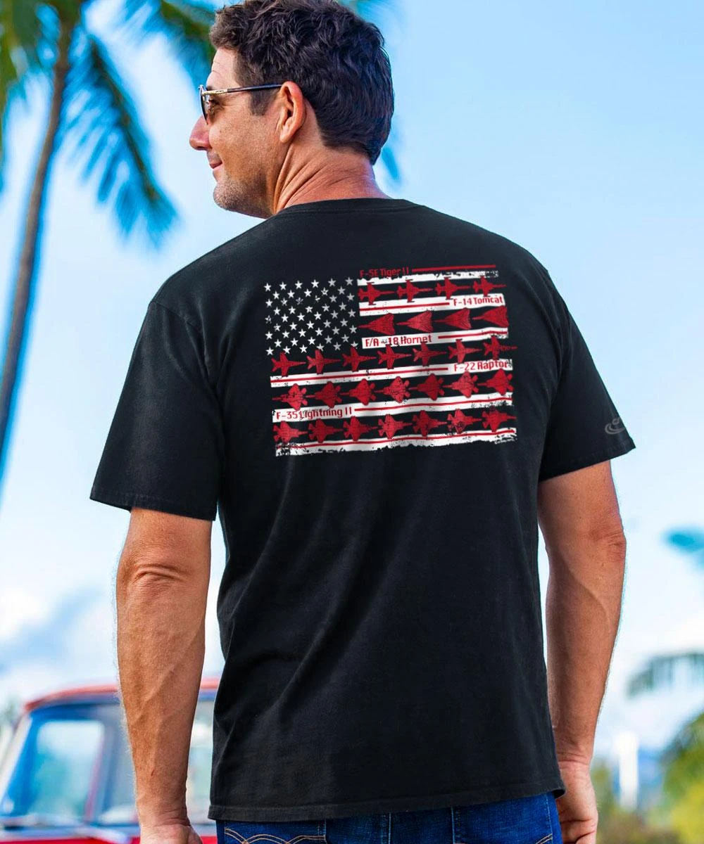 Pearl Harbor Aviation Museum F Series - Black Short Sleeve Crewneck T-Shirt