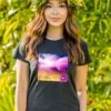 Beach Hawaii - Black Short Sleeve Crewneck T-Shirt