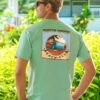 Volkswagen Beach Club - Key Lime Dyed Short Sleeve Crewneck T-Shirt