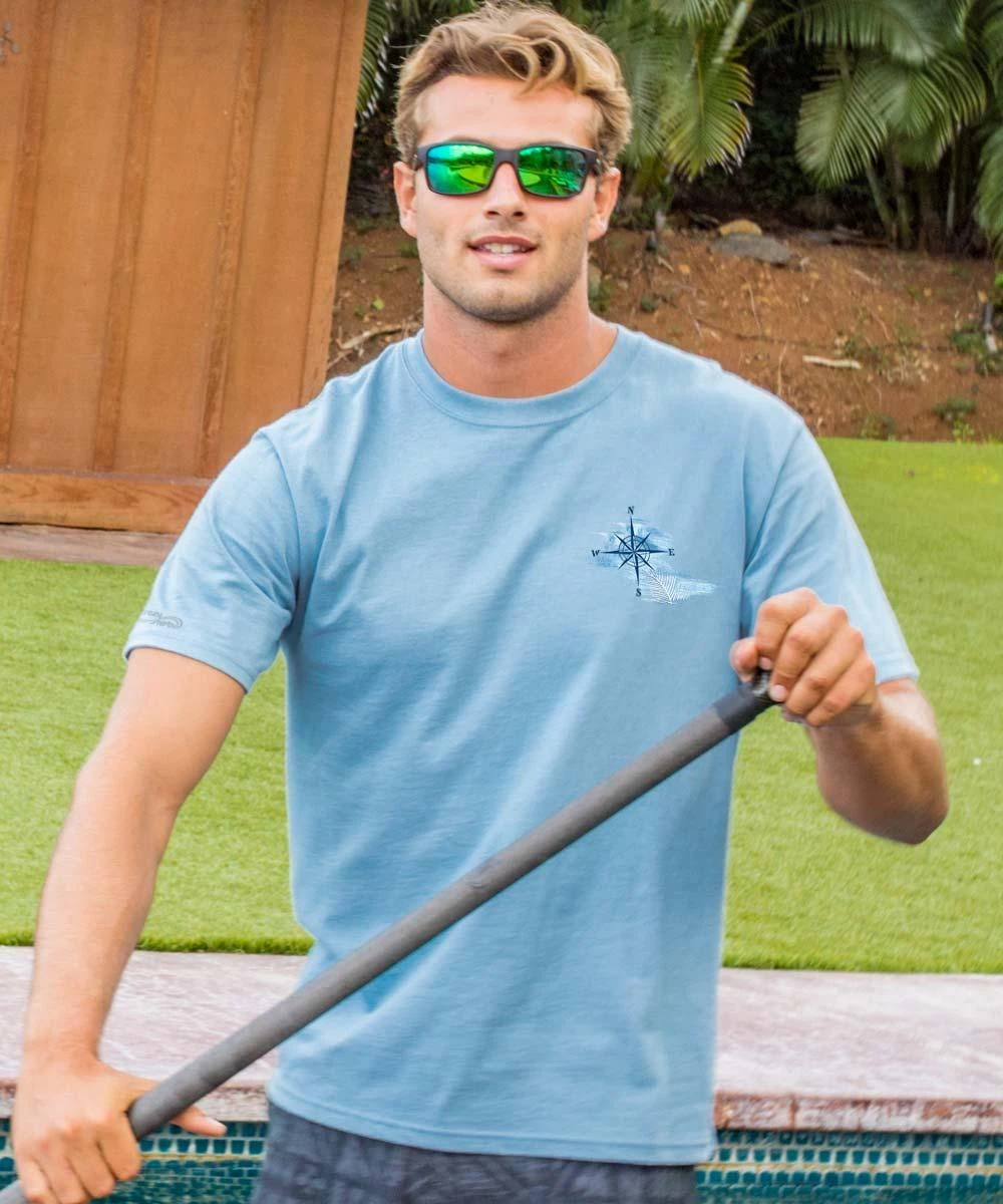 Sail Away - Blue Sky Short Sleeve Crewneck T-Shirt - Image 2