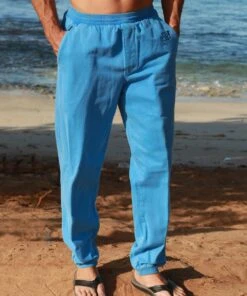Blue Hawaii Dyed Canton Pants