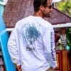 Maui Brewing Co Logo New Splatter - White Long Sleeve Crewneck T-Shirt