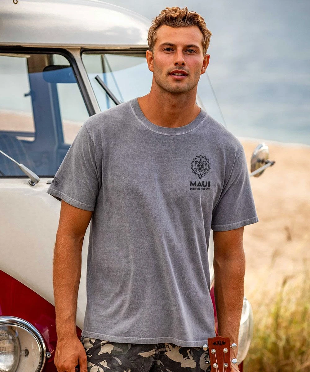 Maui Brewing Co. Double Overhead - Crater Dyed® Short Sleeve Crewneck T-Shirt - Image 2