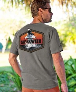 Discovery Channel Great White Breach - Crater Dyed® Short Sleeve Crewneck T-Shirt