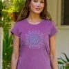 Henna Circle - Violet Short Sleeve Pima T-Shirt