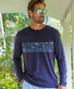 Holo Holo Band - Indigo Long Sleeve Pima T-Shirt