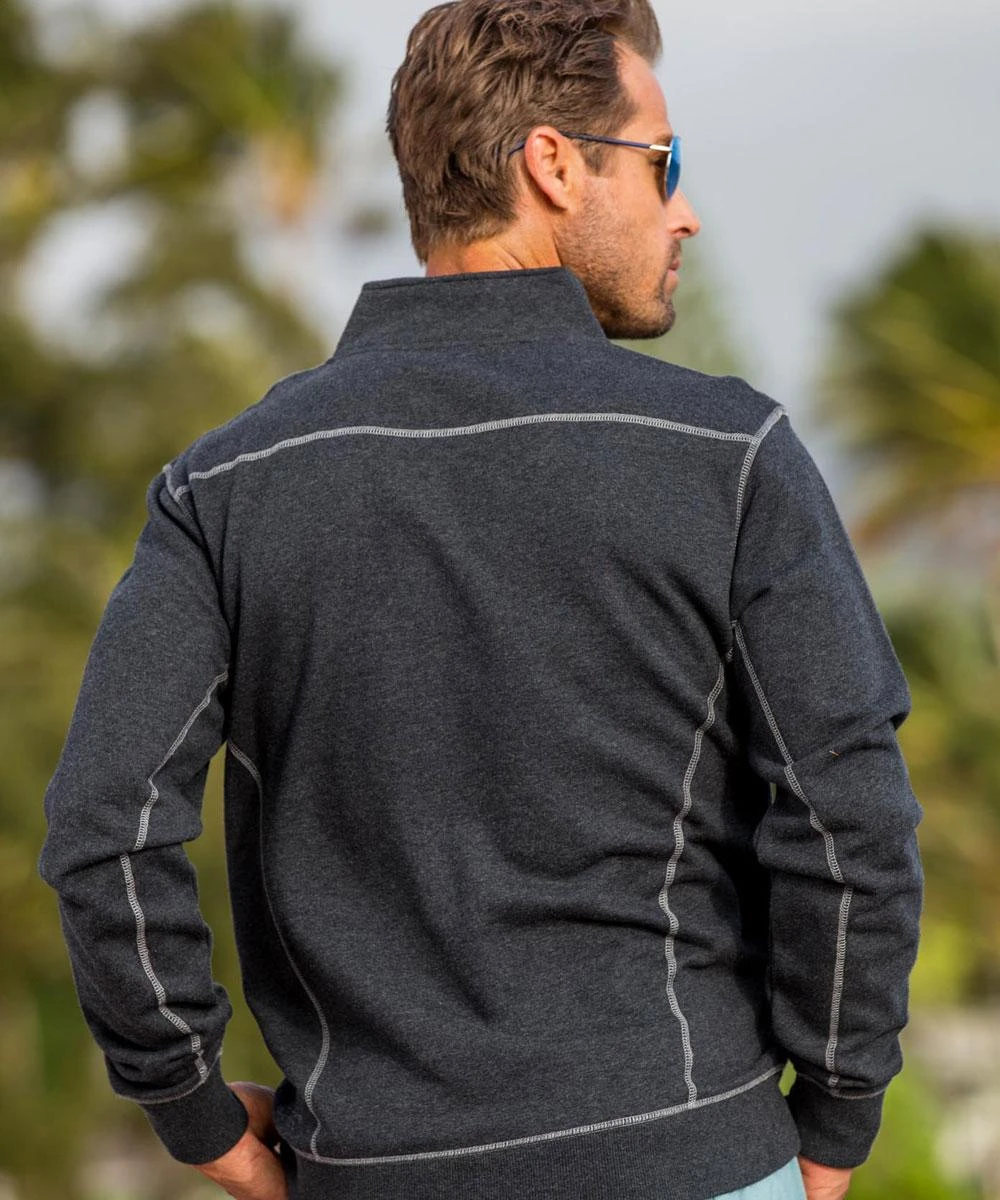 Spirits Of The Deep - Charcoal/Heather Long Sleeve Mountain Peak Pullover - Image 2