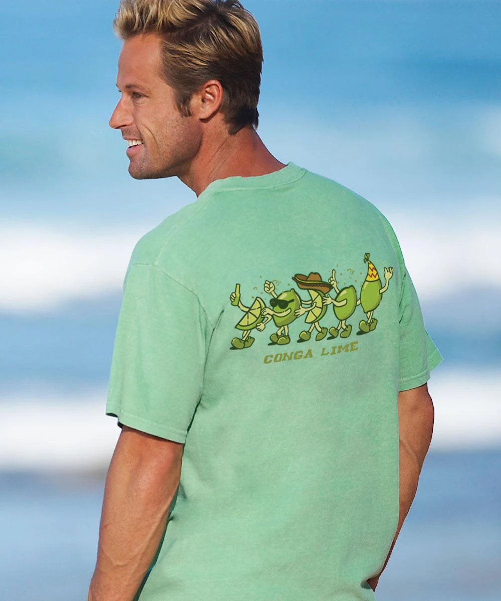 Conga Lime - Key Lime Dyed Short Sleeve Crewneck T-Shirt