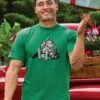 B. Kliban Candy Cane Cat - Wintergreen Dyed Short Sleeve Crewneck T-Shirt