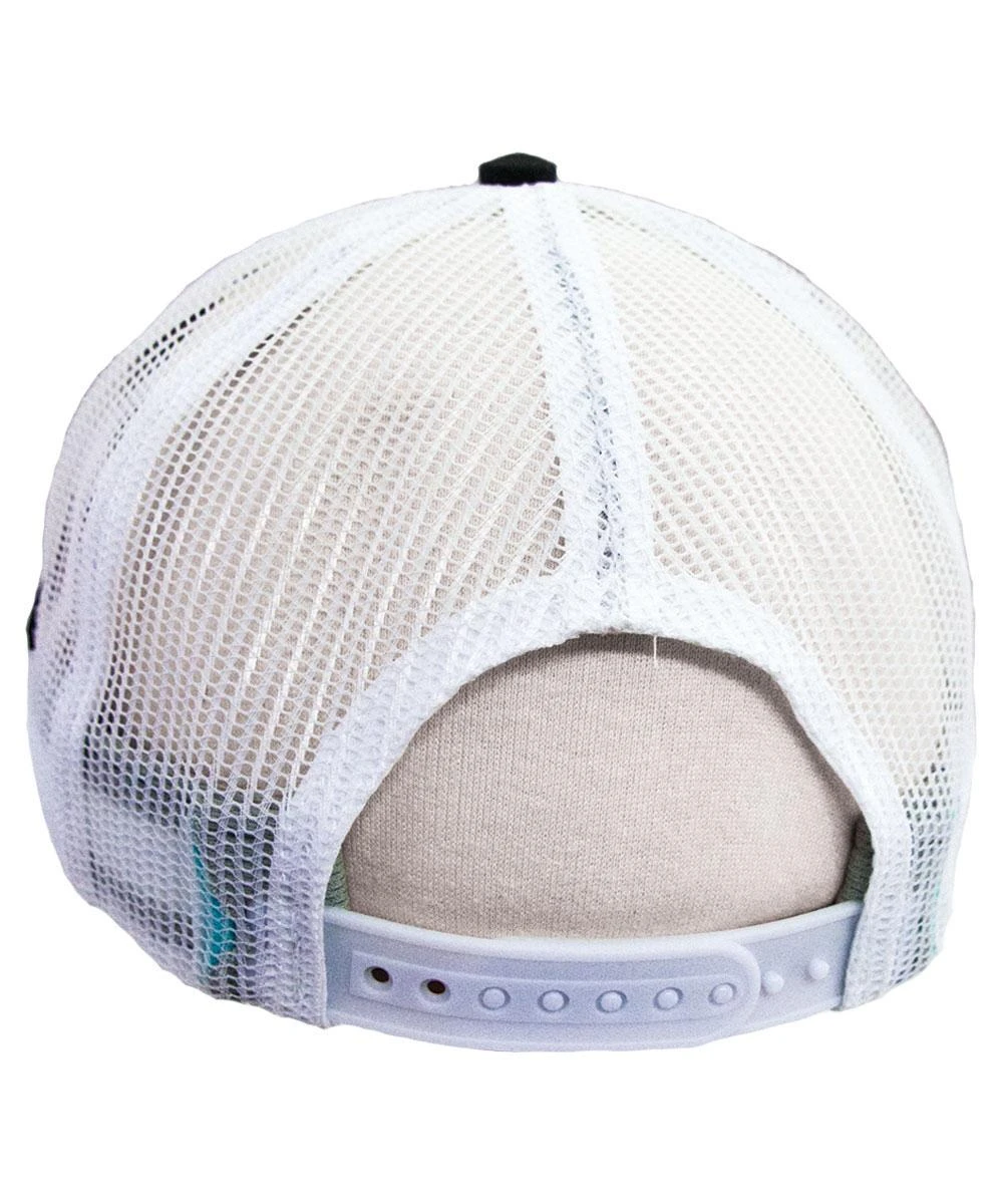 Woodcut Shark - Charcoal Trucker Hat - Image 2