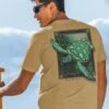Sea Turtle Mosaic - Kona Coffee Dyed Short Sleeve Crewneck T-Shirt