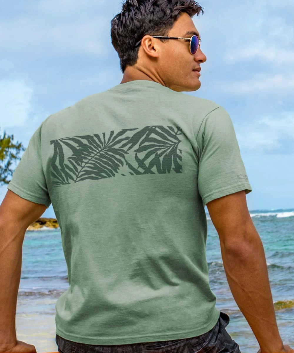 Techno Palms - Seaglass Short Sleeve Crewneck T-Shirt - Image 2
