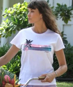 Watercolor Scenic Band - White Short Sleeve Crewneck T-Shirt