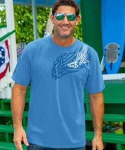 Deep Danger - Blue Hawaii Dyed Short Sleeve Crewneck T-Shirt