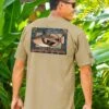 Humu Woodblock - Kona Coffee Dyed Short Sleeve Crewneck T-Shirt