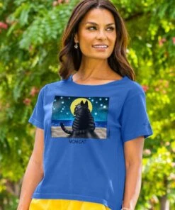 B. Kliban Mama Cat - Sapphire Short Sleeve Scoop Neck T-Shirt