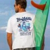 Blue Lobster - White Short Sleeve Crewneck T-Shirt