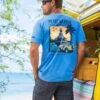 Jeep Pearl Harbor Hawaii - Blue Hawaii Dyed Short Sleeve Crewneck T-Shirt
