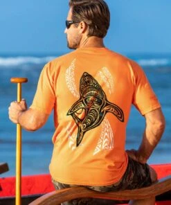 Shark Wave - Apricot Dyed Short Sleeve Crewneck T-Shirt