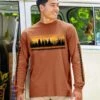 Mountain View Band - Cinnamon Dyed Long Sleeve Crewneck T-Shirt