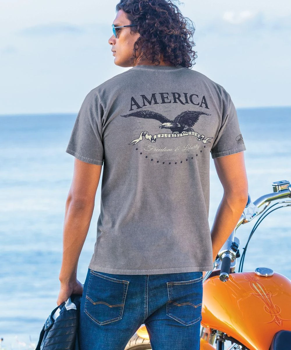 America Freedom - Crater Dyed® Short Sleeve Crewneck T-Shirt