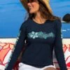 Pua Lani Band - Navy Long Sleeve Crewneck T-Shirt