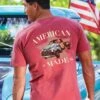 American Made 1776 - Paradise Red Dyed Short Sleeve Crewneck T-Shirt
