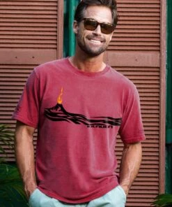 Lava Flow - Paradise Red Dyed Short Sleeve Crewneck T-Shirt