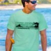 Tribal Outrigger Band - Key Lime Dyed Short Sleeve Crewneck T-Shirt