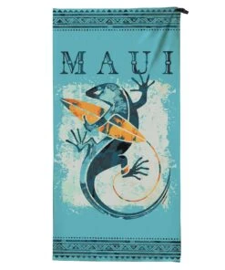 Gecko Watercolor - Microfiber Beach Towel