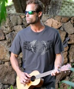 Honu Mano Legend - Smoke Short Sleeve Pima T-Shirt