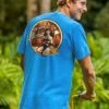 Live With Aloha - Blue Hawaii Dyed Short Sleeve Crewneck T-Shirt
