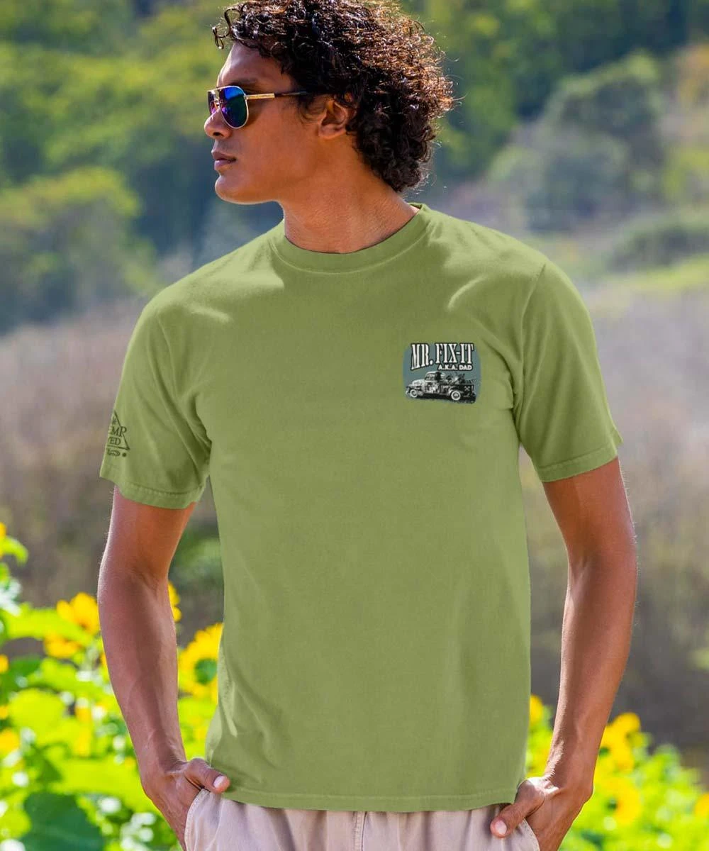 Mr. Fix It Dad - Hemp Dyed Short Sleeve Crewneck T-Shirt - Image 2