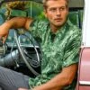 Tropical Canopy - Forest Green Short Sleeve Hawaiian Polo Shirt