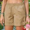 Kona Coffee Dyed Shoreline Twill Shorts