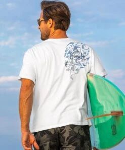 Mano Frenzy Chase - White Short Sleeve Crewneck T-Shirt