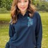 Honu Glide Quilts - Navy Long Sleeve Lightweight Pullover