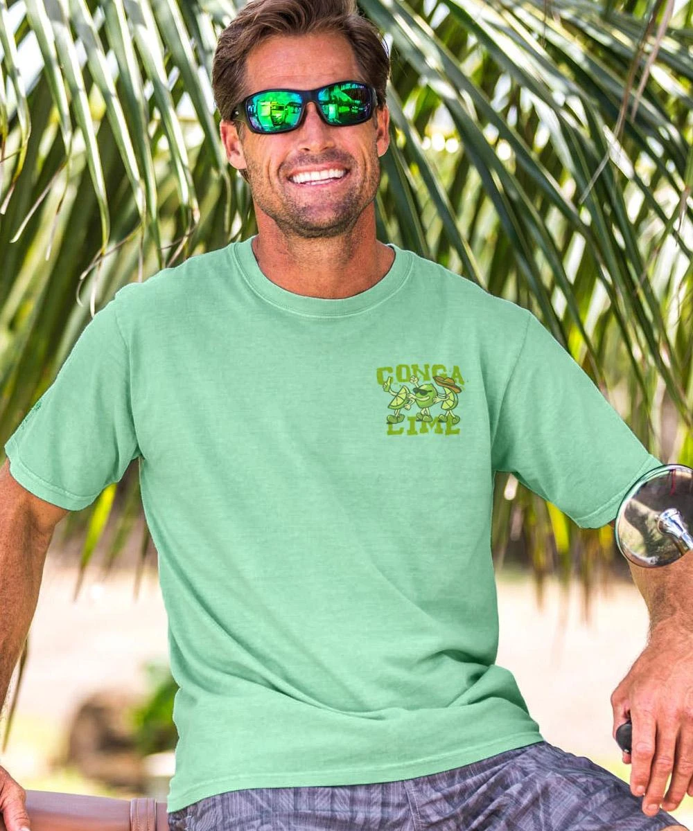 Conga Lime - Key Lime Dyed Short Sleeve Crewneck T-Shirt - Image 2