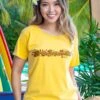 Tropic Vine - Pineapple Dyed Short Sleeve Scoop Neck T-Shirt