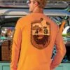 Lawaia Makau Ulua - Apricot Dyed Long Sleeve Crewneck T-Shirt