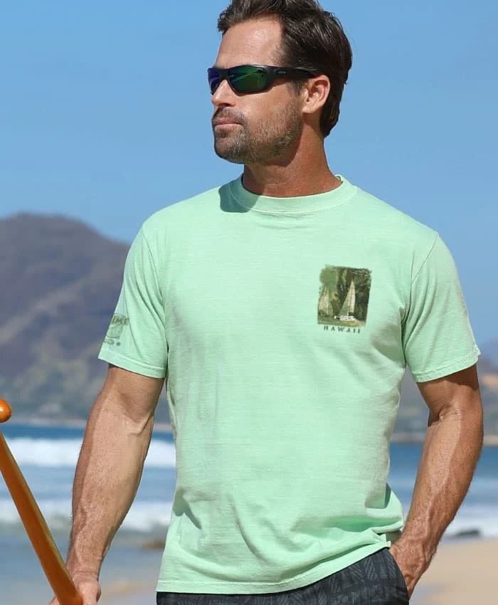 Coconut Cruise - Key Lime Dyed Short Sleeve Crewneck T-Shirt - Image 2