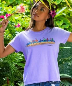 La Kahakai - Lavender Dyed Short Sleeve Crewneck T-Shirt
