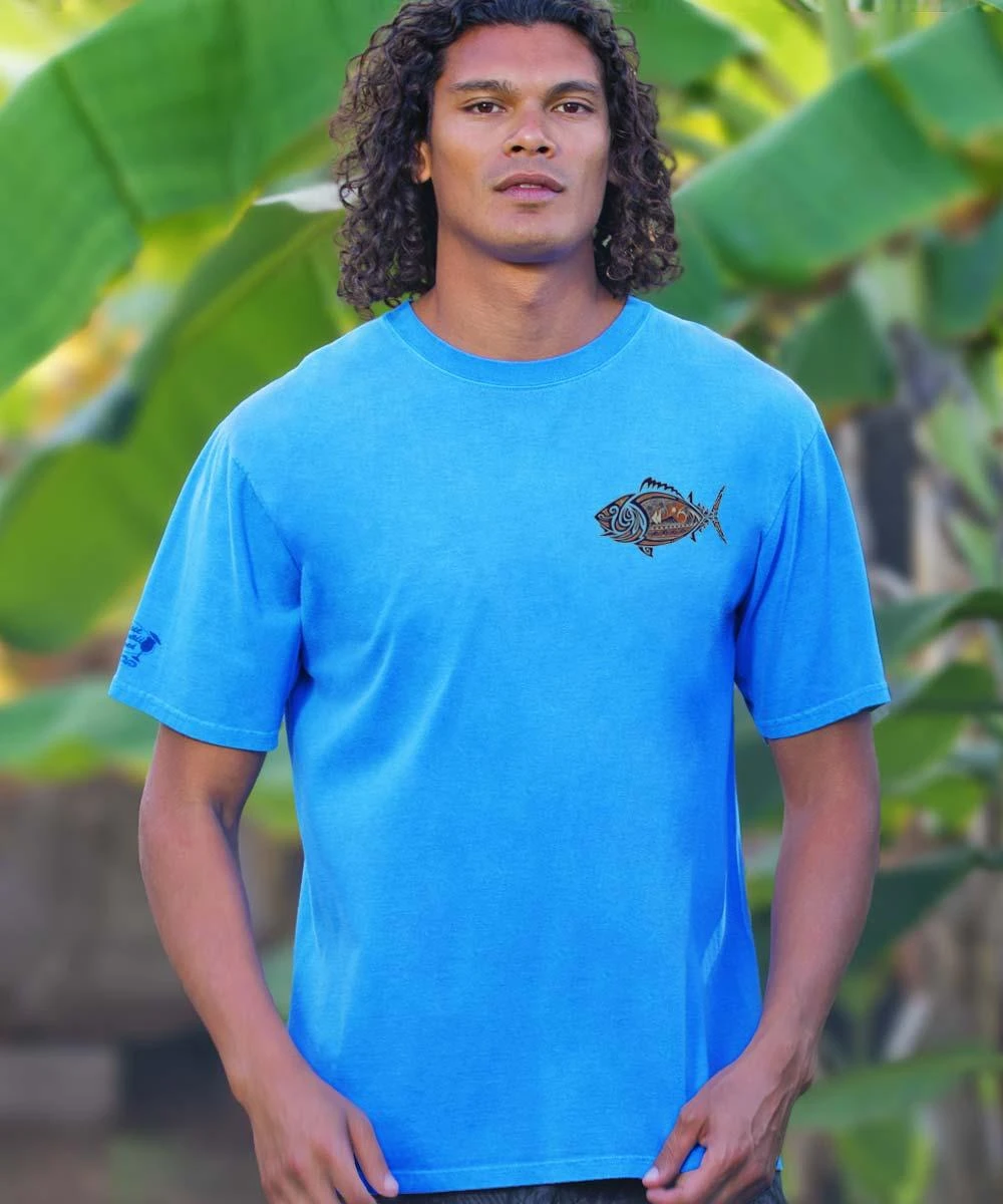 The Hunt - Blue Hawaii Dyed Short Sleeve Crewneck T-Shirt - Image 2