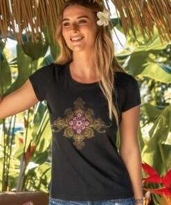 Royal Quilt - Jet Black Short Sleeve Pima T-Shirt