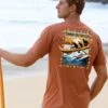 Hawaii Outrigger - Cinnamon Dyed Short Sleeve Crewneck T-Shirt