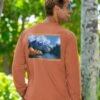 Fall Mountain Scenic - Chile Dyed Long Sleeve Crewneck T-Shirt