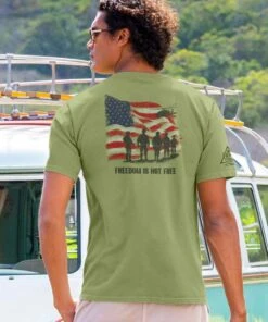 Freedom Is Not Free - Hemp Dyed Short Sleeve Crewneck T-Shirt