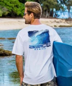 Tribal Nani Eha - White Short Sleeve Crewneck T-Shirt