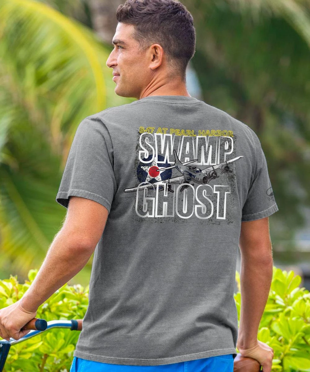 Pearl Harbor Aviation Museum Swamp Ghost - Crater Dyed® Short Sleeve Crewneck T-Shirt